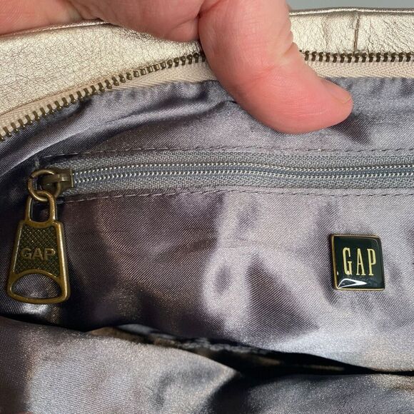 GAP - Vegan Leather Clutch Purse - Gold Color - Width 13" x Height 7.5"= - Picture 7 of 16